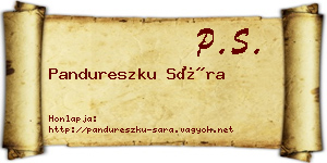 Pandureszku Sára névjegykártya